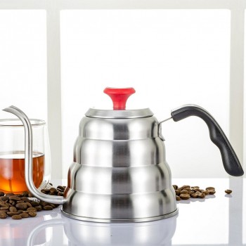 Gooseneck Drip Kettle Coffee Tea Pot Stainless Steel Drip Kettle With Creative Thermometer Suit For Induction Cooker Barista DIY