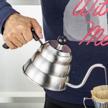 Gooseneck Drip Kettle Coffee Tea Pot Stainless Steel Drip Kettle With Creative Thermometer Suit For Induction Cooker Barista DIY