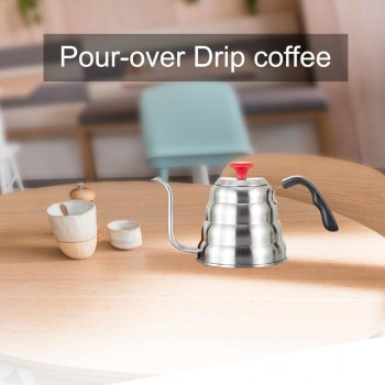 Gooseneck Drip Kettle Coffee Tea Pot Stainless Steel Drip Kettle With Creative Thermometer Suit For Induction Cooker Barista DIY