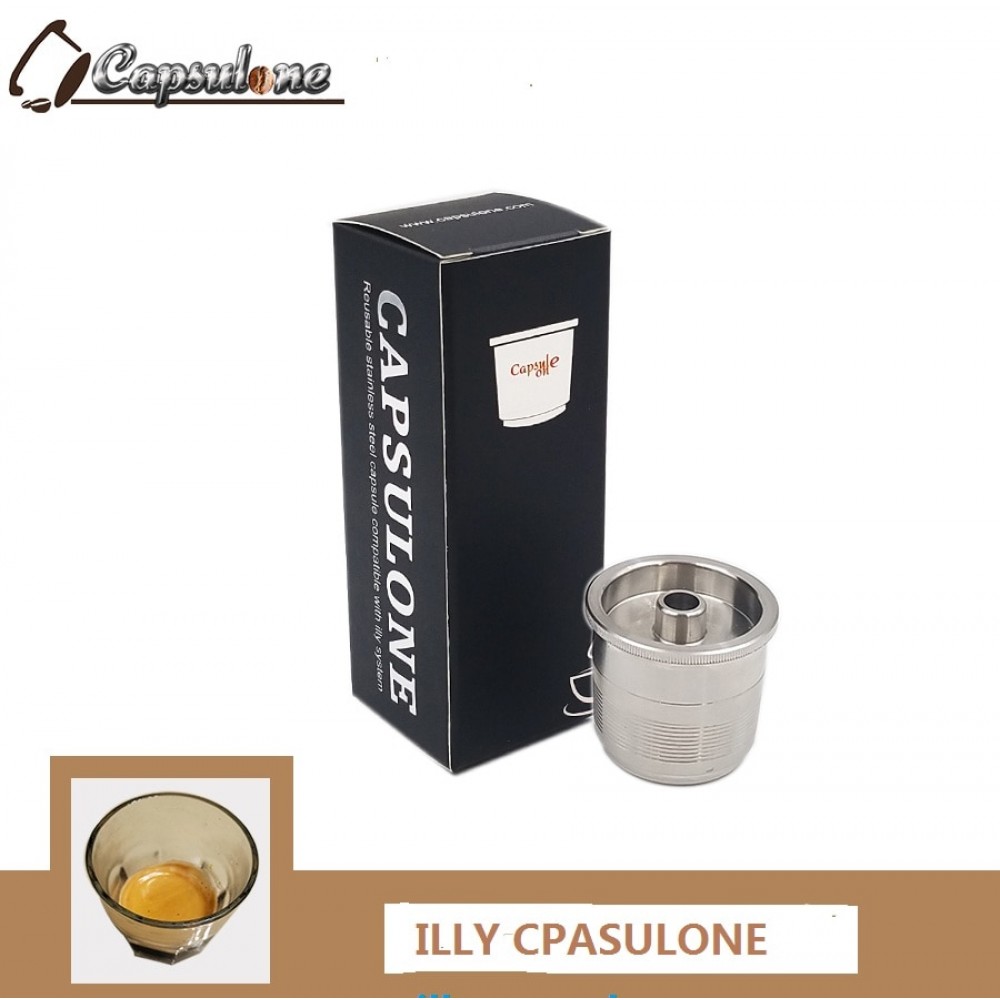 Capsulone/Compatible with illy coffee Machine maker/STAINLESS STEEL Metal Refillable Reusable capsule fit for illy cafe capsule