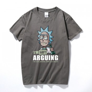 Rick and Morty Im Not Arguing Im Explaining Why Im Right T-Shirt Funny Gift camiseta cotton short sleeve t shirt