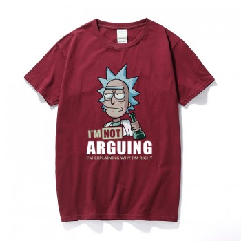 Rick and Morty Im Not Arguing Im Explaining Why Im Right T-Shirt Funny Gift camiseta cotton short sleeve t shirt