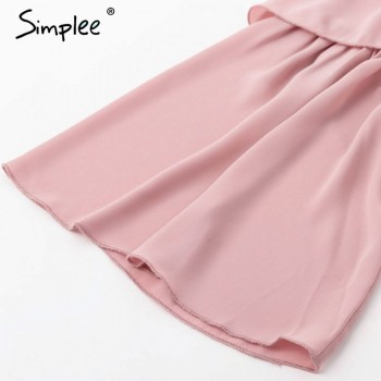Simplee women long layered flare sleeve blouse Temperament lace up ladies chiffon blouses 2018 Autumn winter ruffle blouse shirt