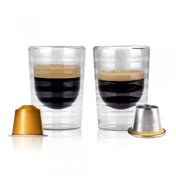 RECAPS 6 Pcs Stainless Steel Refillable Reusable Coffee Capsule Pod Compatible with Nespresso Machines Maker(6 Pods+ 240 Lid)