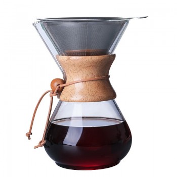1PC 1000ml Coffee Pots Heat Resistant Glass Coffee Pot Brewer 3Cups Counted Chemex Hot Brewer Coffee Pot Barista Percolator