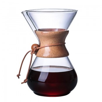1PC 1000ml Coffee Pots Heat Resistant Glass Coffee Pot Brewer 3Cups Counted Chemex Hot Brewer Coffee Pot Barista Percolator