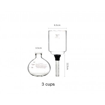 YRP Coffee Syphon Pot Accessories TCA-3/5cups High Quality Glass Siphon Vacuum Pot Coffee Maker Replace Coffee Filter Tools