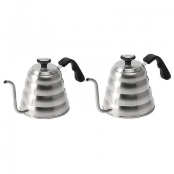 Stainless Steel Pour Over Coffee Water Kettle Thermometer Gooseneck Tea Pot