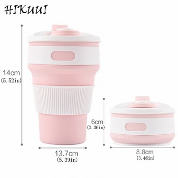Hot New Folding Silicone Portable Silicone Telescopic Drinking Collapsible coffee cup multi-function folding silica cup Travel