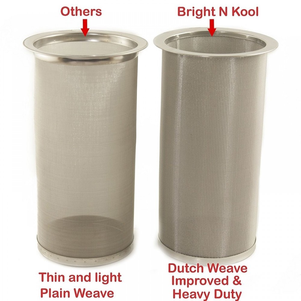 Silver Cold Brew Coffee Tea Filter Mesh Maker with Sealing Ring Reusable Coffee Filter