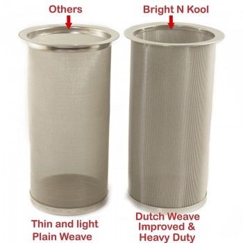 Silver Cold Brew Coffee Tea Filter Mesh Maker with Sealing Ring Reusable Coffee Filter