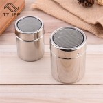 TTLIFE New 1Pc Stainless Steel Sprinkle Cocoa Cinnamon Sugar Gauze Mesh Jar Seasoning Bottle Fancy Coffee Powder Duster