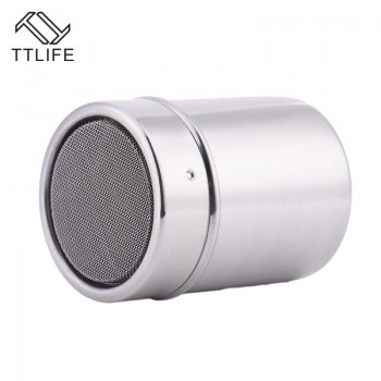 TTLIFE New 1Pc Stainless Steel Sprinkle Cocoa Cinnamon Sugar Gauze Mesh Jar Seasoning Bottle Fancy Coffee Powder Duster