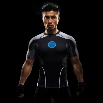 3D Print Compression Shirt Mens Anime Super hero T-shirt Summer Fashion Fitness Superman Spiderman Short-Sleeved Clothing tee