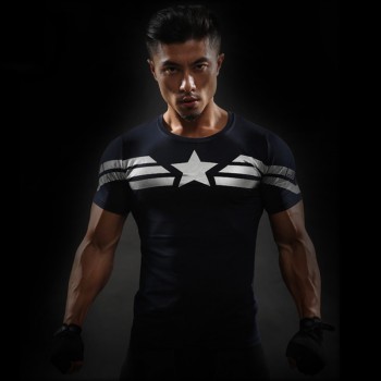3D Print Compression Shirt Mens Anime Super hero T-shirt Summer Fashion Fitness Superman Spiderman Short-Sleeved Clothing tee