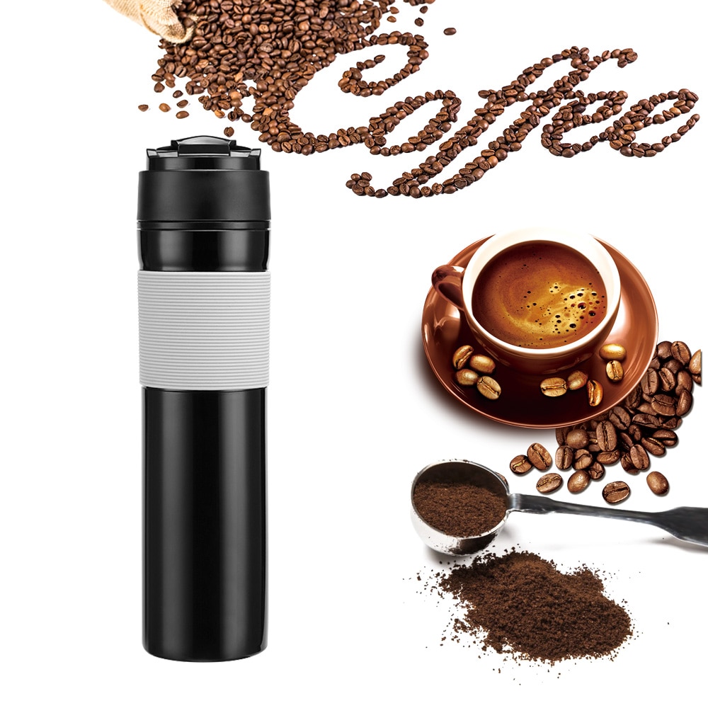 350ml Stainless Steel Portable French Press Coffee Maker  Double Wall Mug BPA Free Filtration Water Isolation Tea Coffee Cup