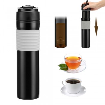 350ml Stainless Steel Portable French Press Coffee Maker  Double Wall Mug BPA Free Filtration Water Isolation Tea Coffee Cup