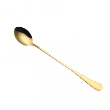 2018 Colorful Spoon Long Handle Spoons Flatware Coffee Drinking Tools Kitchen Gadget Spoon Stainless Steel High quality MM5