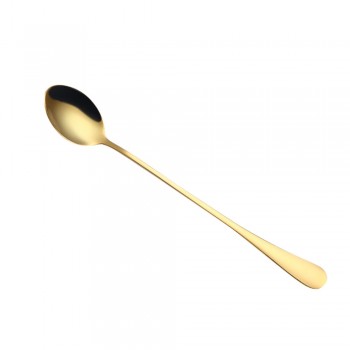 2018 Colorful Spoon Long Handle Spoons Flatware Coffee Drinking Tools Kitchen Gadget Spoon Stainless Steel High quality MM5