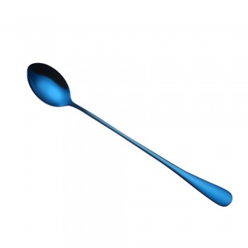 2018 Colorful Spoon Long Handle Spoons Flatware Coffee Drinking Tools Kitchen Gadget Spoon Stainless Steel High quality MM5