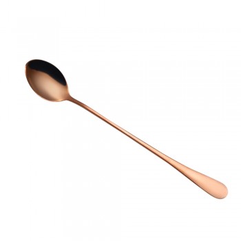 2018 Colorful Spoon Long Handle Spoons Flatware Coffee Drinking Tools Kitchen Gadget Spoon Stainless Steel High quality MM5