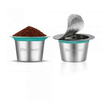 24PCS Nespresso Coffee Pods Stainless Steel Refillable Capsulas Nesspreso Reusable Coffee Filter Cup New DIY Coffee Maker Tools