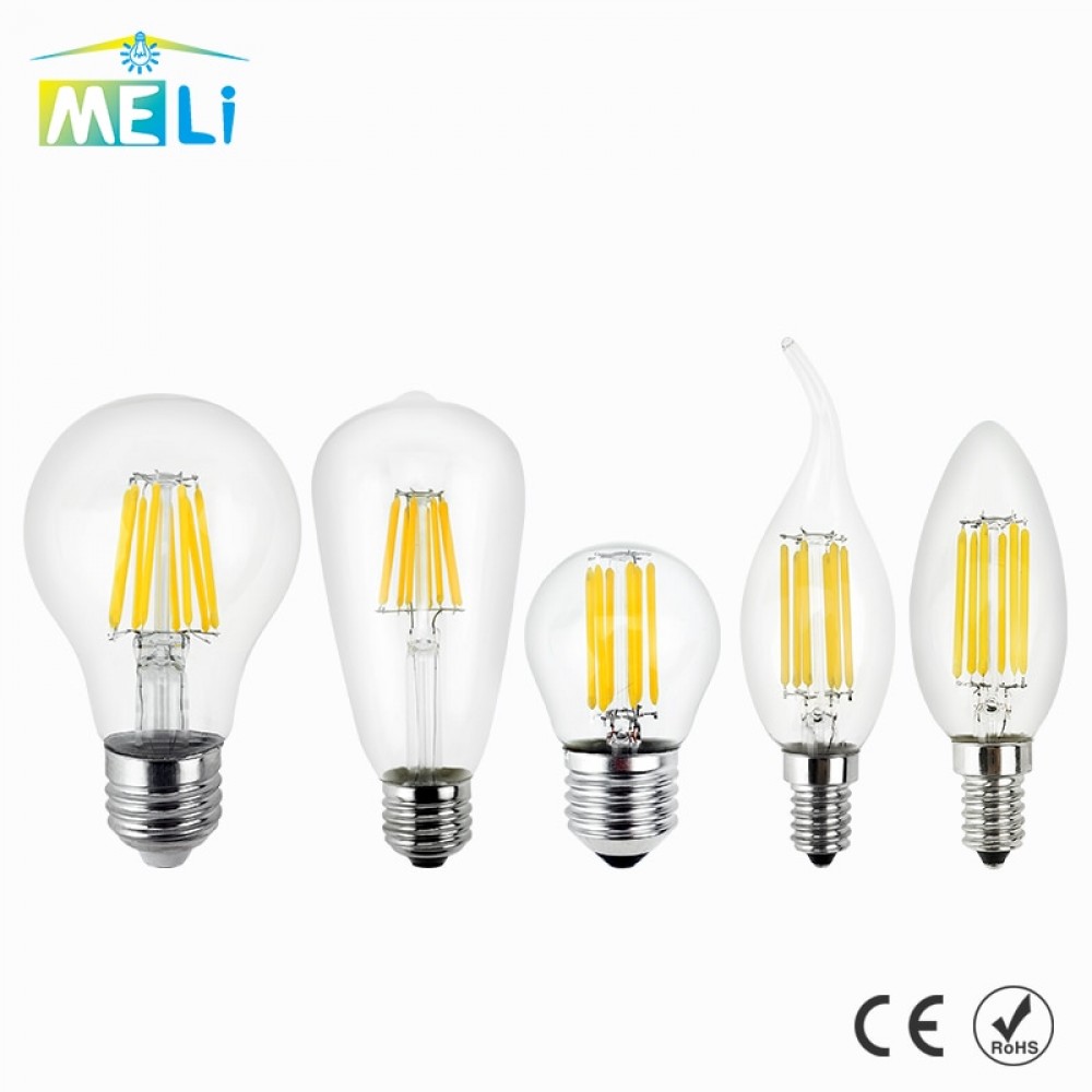 Antique Retro Vintage LED Edison Bulb E27 LED Bulb E14 Filament Light 220V Glass Bulb Lamp 4W 8W 12W 16W Candle Light Lamp