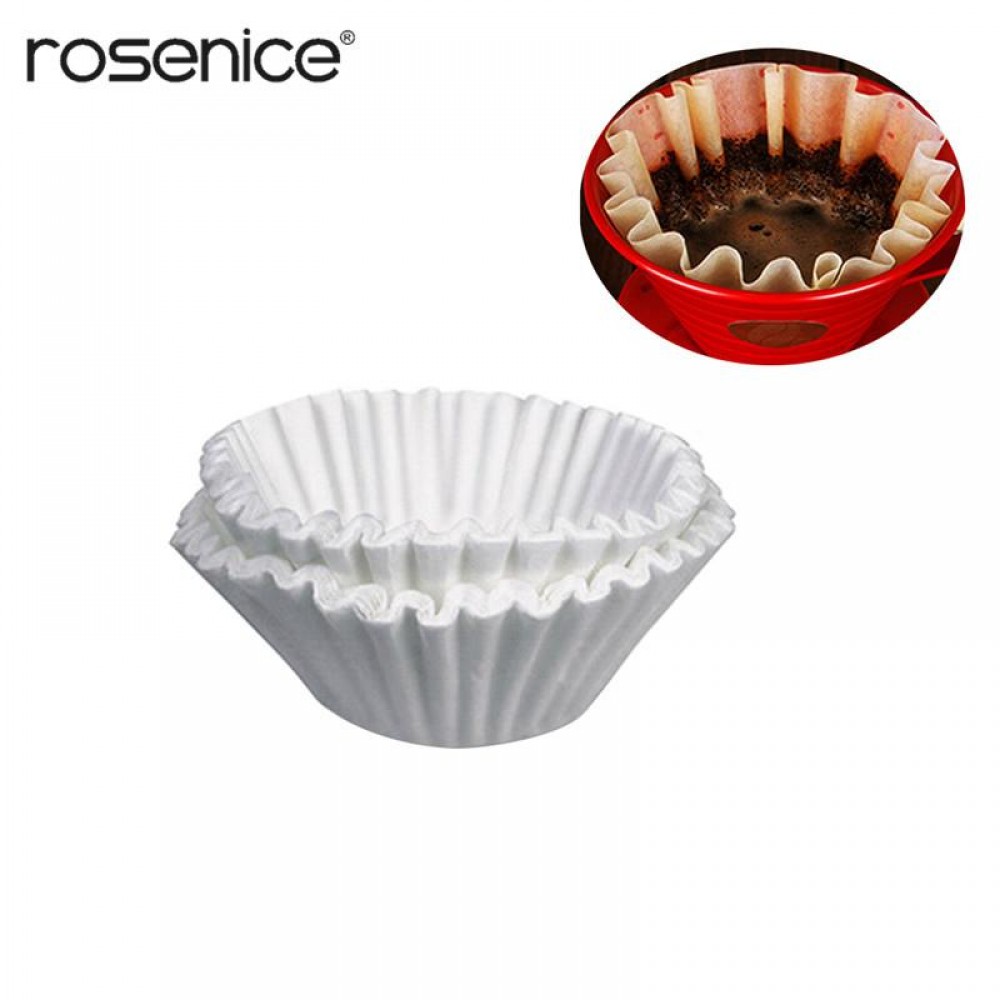 25cm 500 Sheets American Commercial Coffee Filter Paper Basket Coffee Filters Coffeeware Coffee Filters (White)