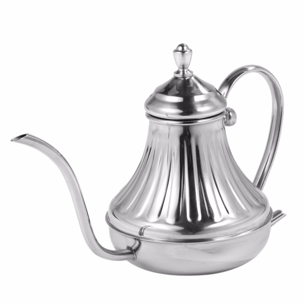 450/650ML Gooseneck Drip Coffee Kettle And Stainless Steel Stovetop Tea Pot Coffee Drip Kettle Teapot Long Mouth Coffee Pot