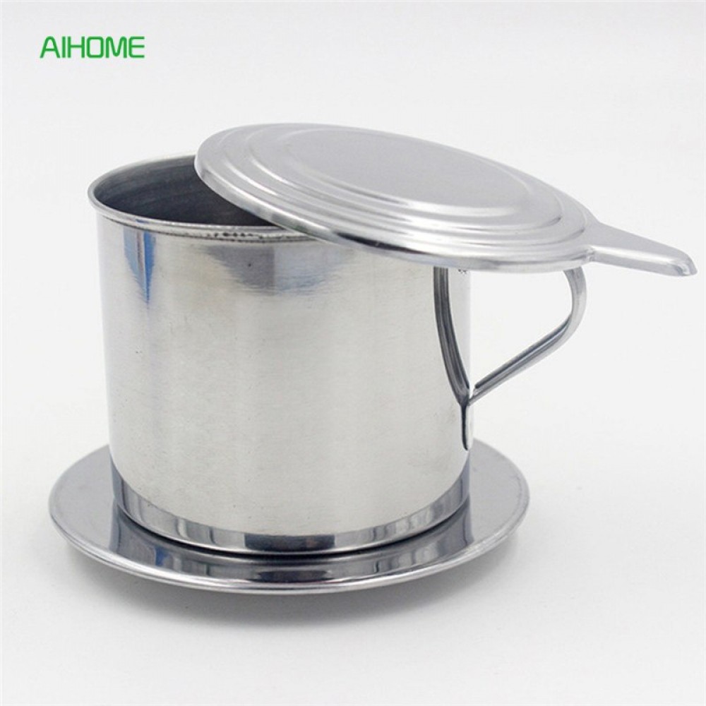 Stainless Steel Vietnamese Coffee Drip Pot Coffee Filter Infuser Office Home Traveling Coffee Maker