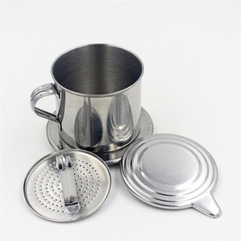 Stainless Steel Vietnamese Coffee Drip Pot Coffee Filter Infuser Office Home Traveling Coffee Maker