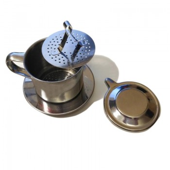 Stainless Steel Vietnamese Coffee Drip Pot Coffee Filter Infuser Office Home Traveling Coffee Maker
