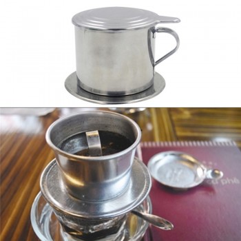 Stainless Steel Vietnamese Coffee Drip Pot Coffee Filter Infuser Office Home Traveling Coffee Maker