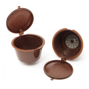 Arshen Dolce Gusto 4 Pcs/Set Plsatic Refillable Coffee Capsule + Spoon amp; Brush 200 Times Reusable Compatible Nescafe Dolce Gusto