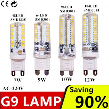 G9 led 7W 9W  10W 12W AC220V 240V G9 led lamp Led bulb SMD 2835 3014 LED g9 light Replace 30/40W halogen lamp light