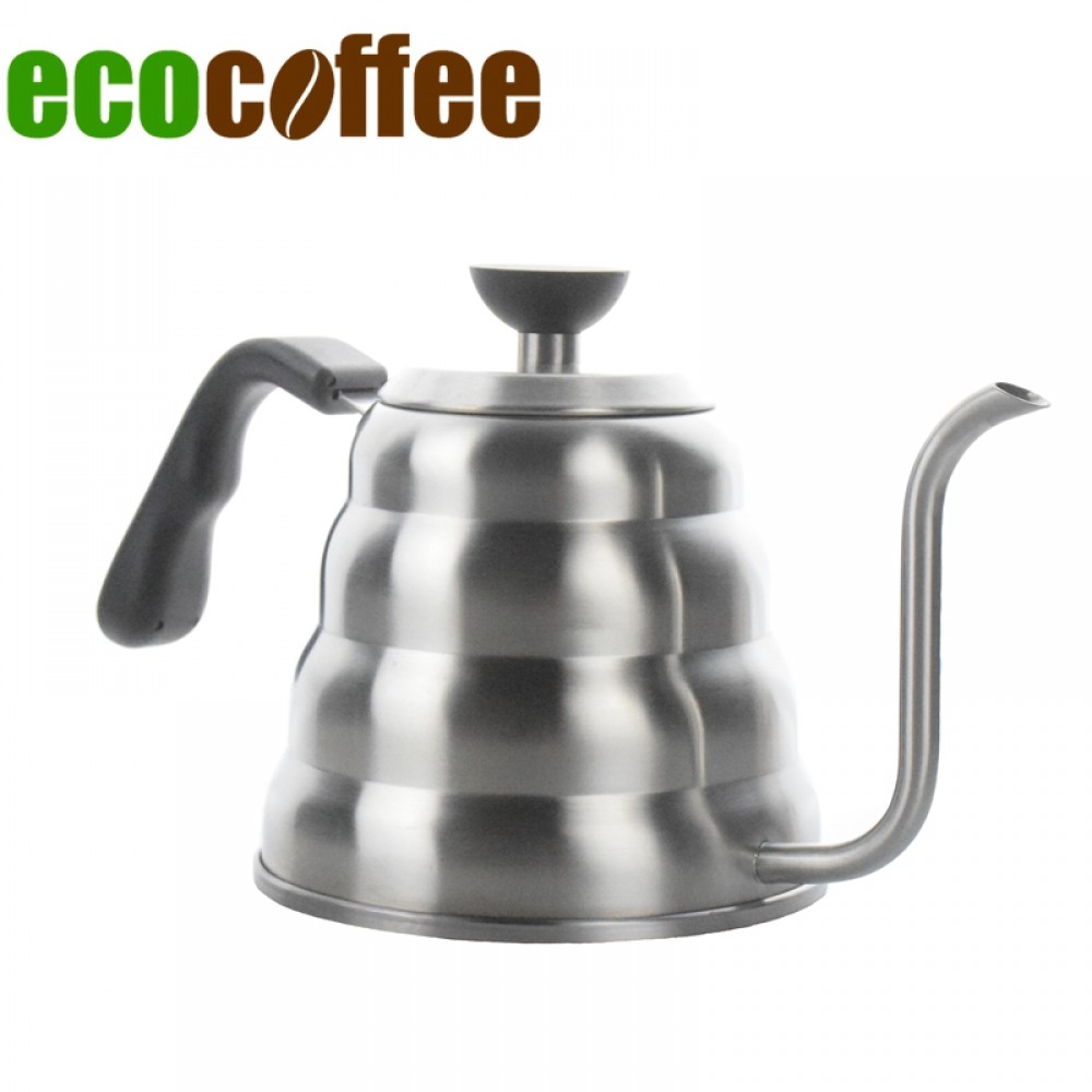 Ecocoffee 1.2l/40oz Pour Over Coffee Tea Kettle Gooseneck Pot For Stove V60 Percolator 304 Stainless Steel Teapot Stocked Sale