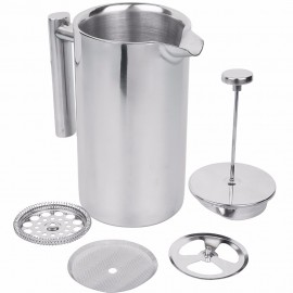 Realand Classical 34OZ/1000ML Double Wall Stainless Steel French Press Coffee Maker Plunger Tea Pot Espresso Maker Coffee Filter