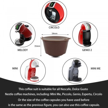 1pc Dolce Gusto Plsatic Refillable Coffee Capsule  200 Times Reusable Compatible Nescafe coffee filter coffee accessories