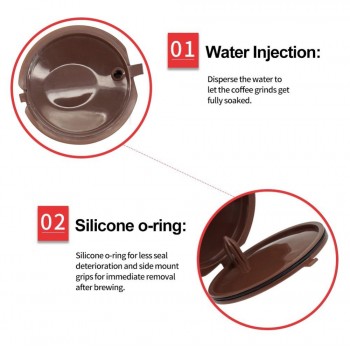 1pc Dolce Gusto Plsatic Refillable Coffee Capsule  200 Times Reusable Compatible Nescafe coffee filter coffee accessories