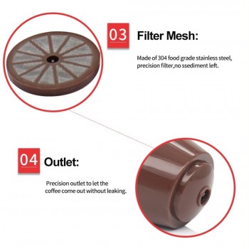 1pc Dolce Gusto Plsatic Refillable Coffee Capsule  200 Times Reusable Compatible Nescafe coffee filter coffee accessories
