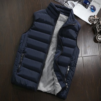 Casual Vest Men Autumn Winter Jackets Thick Vests Man Sleeveless Coats Male Warm Cotton-Padded Waistcoat men gilet veste hommes