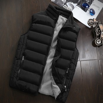 Casual Vest Men Autumn Winter Jackets Thick Vests Man Sleeveless Coats Male Warm Cotton-Padded Waistcoat men gilet veste hommes