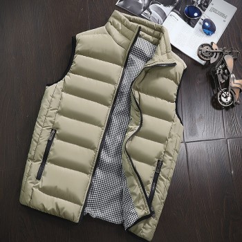 Casual Vest Men Autumn Winter Jackets Thick Vests Man Sleeveless Coats Male Warm Cotton-Padded Waistcoat men gilet veste hommes