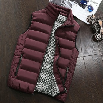Casual Vest Men Autumn Winter Jackets Thick Vests Man Sleeveless Coats Male Warm Cotton-Padded Waistcoat men gilet veste hommes