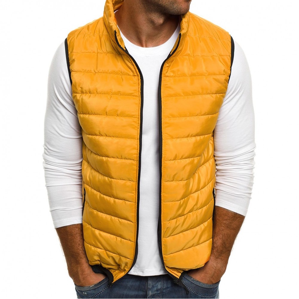 ZOGAA Vogue Autumn Coat Men Waistcoat Mens Parka Jackets Zipper Casual Sleeveless Jacket Streetwear Coat for Man Clothing