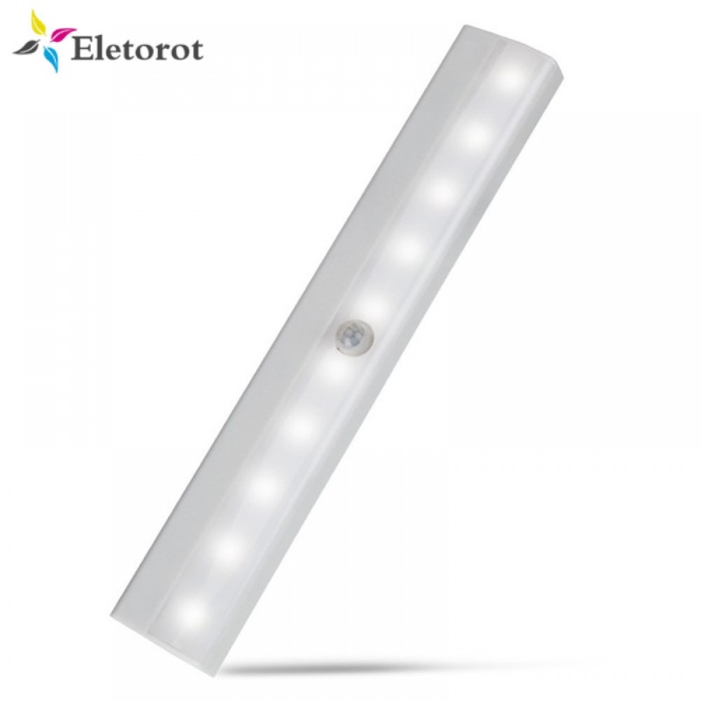 Motion Sensor Night Light Potable 10 LED Closet Lights Battery Powered Wireless Cabinet  IR Infrared Motion Detector Wall Lamp
