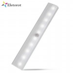 Motion Sensor Night Light Potable 10 LED Closet Lights Battery Powered Wireless Cabinet  IR Infrared Motion Detector Wall Lamp