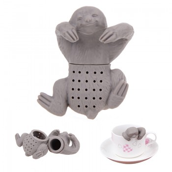 1Pc Teapot Cute Silicone Sloth Tea Infuser Tea Strainer Filter Silicone Sloth Tea Infuser for Drinking Coffee Tea Accessories