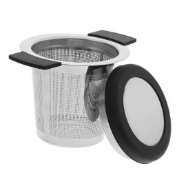 Reusable Stainless Steel Tea Infuser Basket Fine Mesh Tea Strainer With 2 Handles Lid Tea and Coffee Filters for Loose Tea Leaf