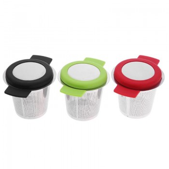 Reusable Stainless Steel Tea Infuser Basket Fine Mesh Tea Strainer With 2 Handles Lid Tea and Coffee Filters for Loose Tea Leaf